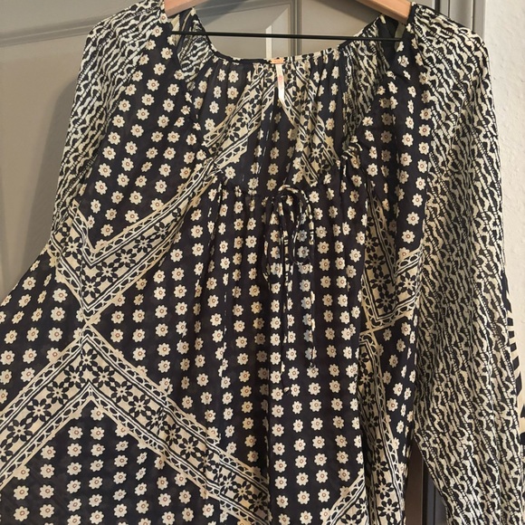 Free People Elena Floral Boho Printed Peasant Top Size Small - Picture 3 of 11